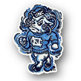 UNC Rameses Mascot Vinyl Sticker